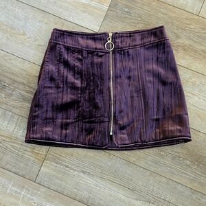 Velvet Skirt Purple Medium